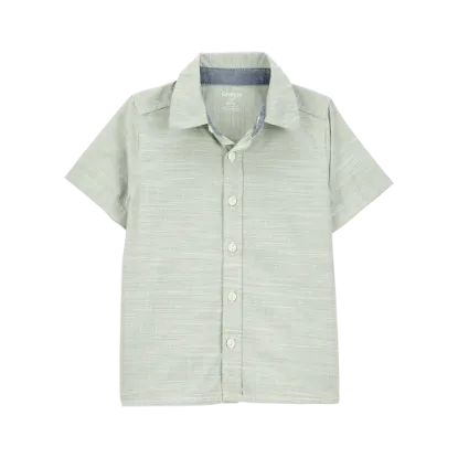 Image de Chemise Boutonnée à Manches Courtes Garçon OshKosh - Vert