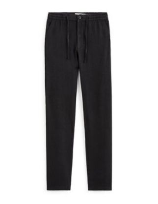 Image de Pantalon straight 100% lin - noir