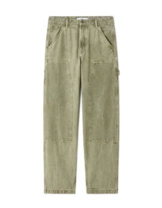Image de Pantalon carpenter baggy 100% coton - kaki clair